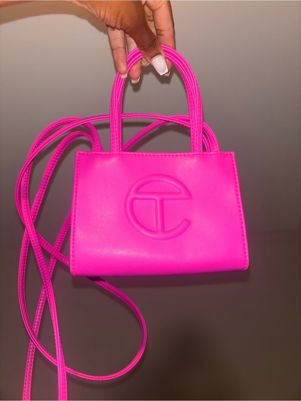 Telfar - Hot Pink Structured Crossbody Tote (Small)